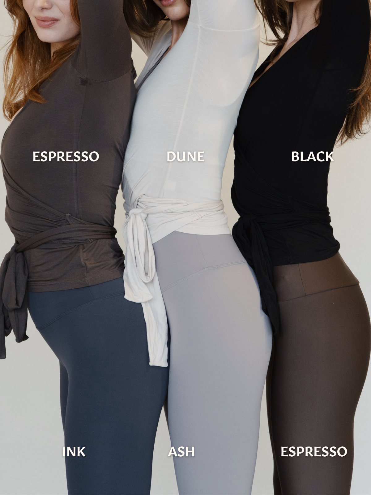 PILATES WRAP TOP - Dune
