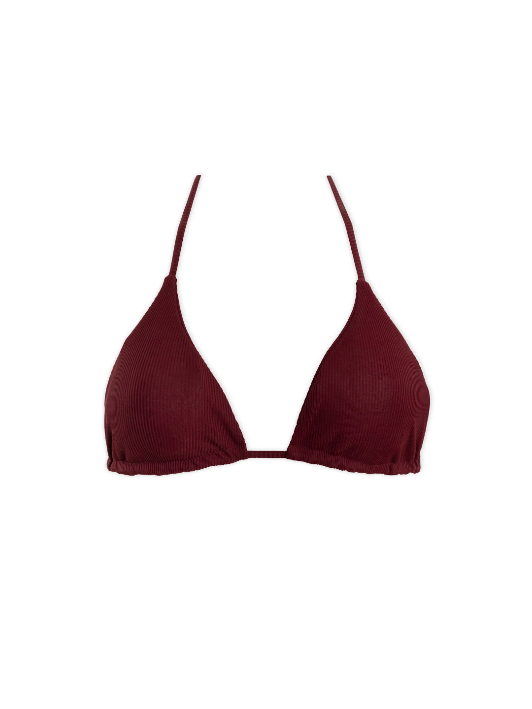 CARLY BIKINI TOP - Vino Ribbed - palmarswimwear