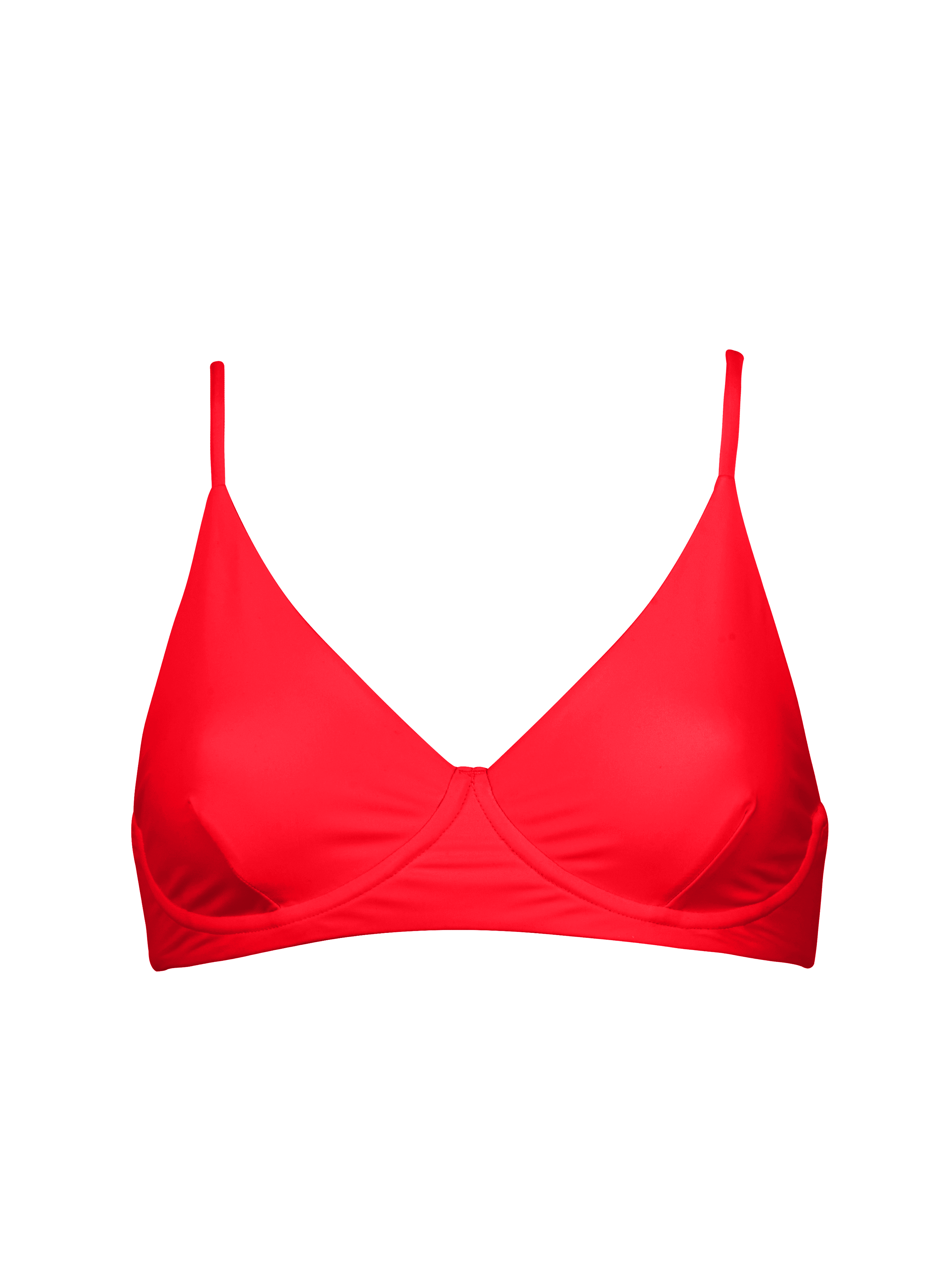 HELEN BIKINI TOP - Flame Ribbed