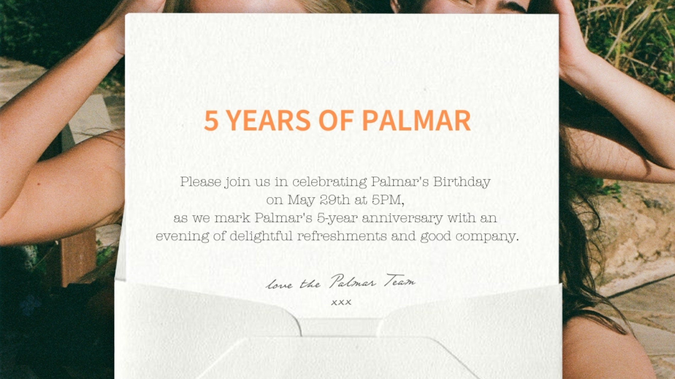 Palmar 5-Year Anniversary Event - May 29th