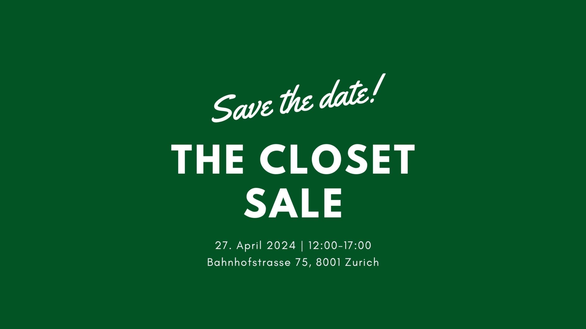 Palmar At The Closet Sale - 27 April 2024