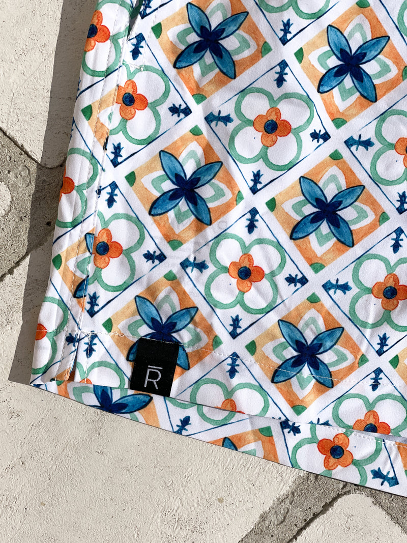 Swim Shorts - Porto Tiles