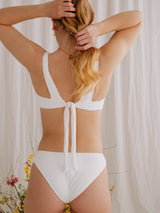 LAURE BOTTOM - White Ribbed