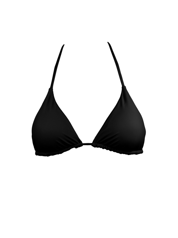 Produktbild Bikini Oberteil schwarz recyceltem Stoff verstellbar Palmar Swimwear