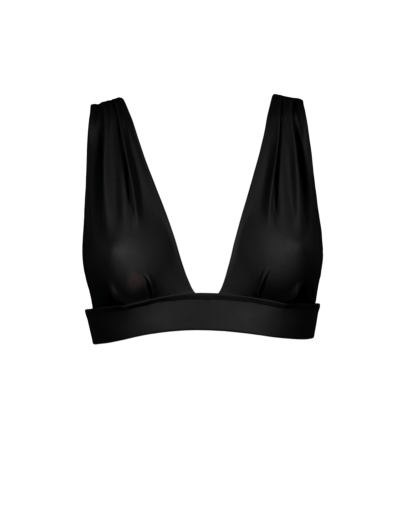 Produktbild Feminin Bikini Top schwarz recyceltem Stoff Palmar