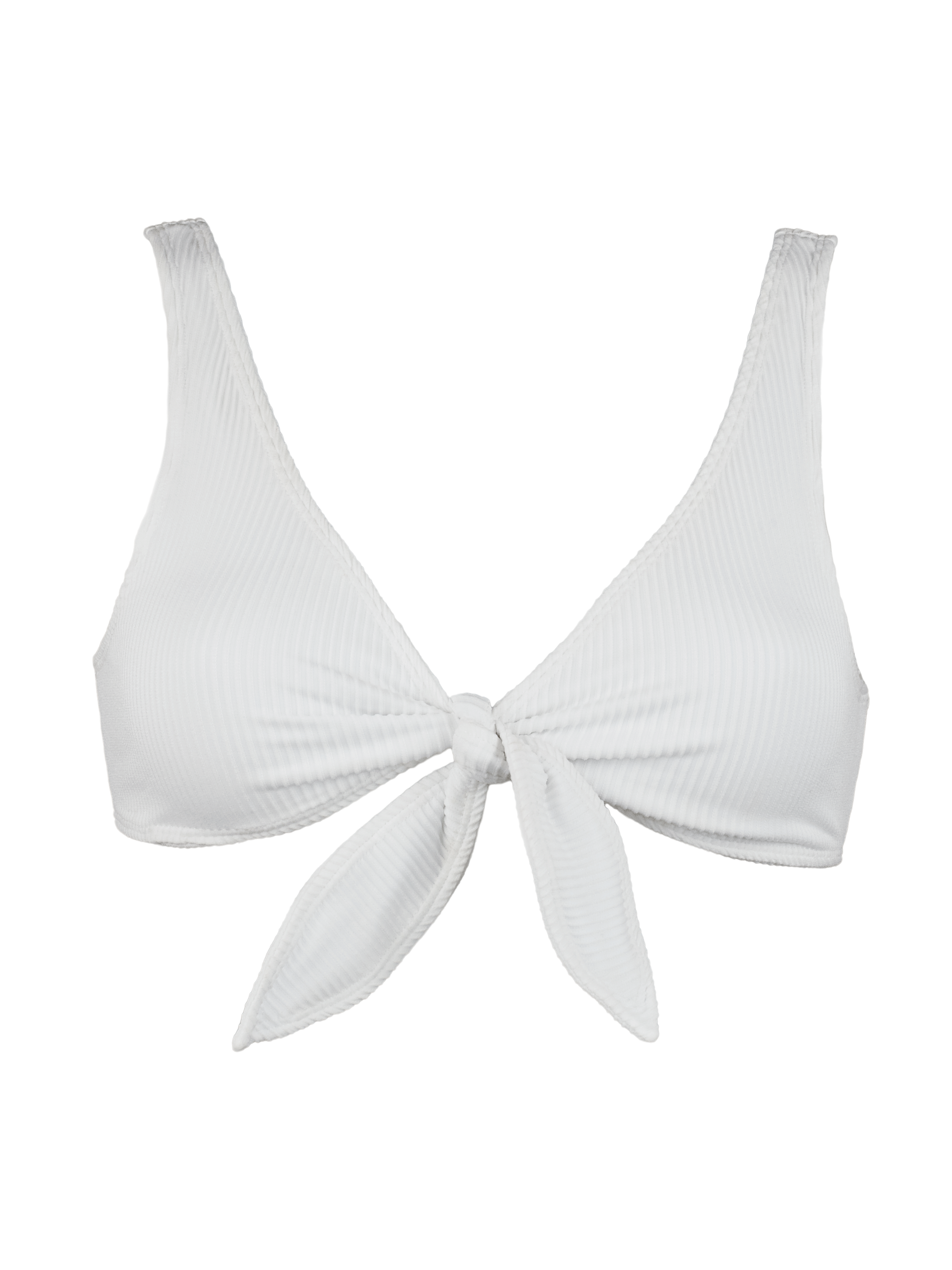 LAURE TOP - White Ribbed